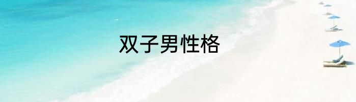 双子男性格