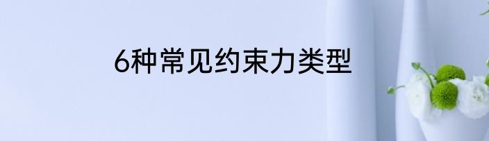 6种常见约束力类型