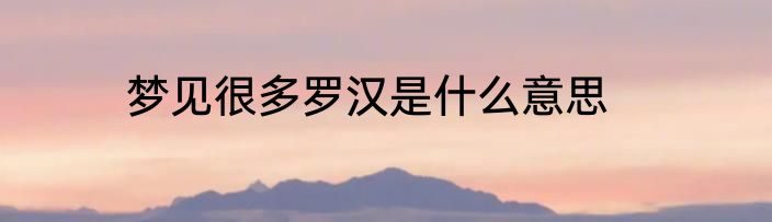 梦见很多罗汉是什么意思