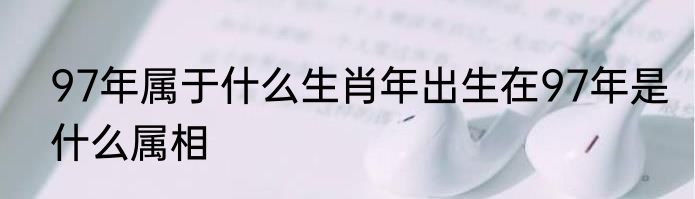 97年属于什么生肖年出生在97年是什么属相
