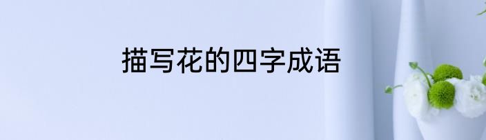 描写花的四字成语