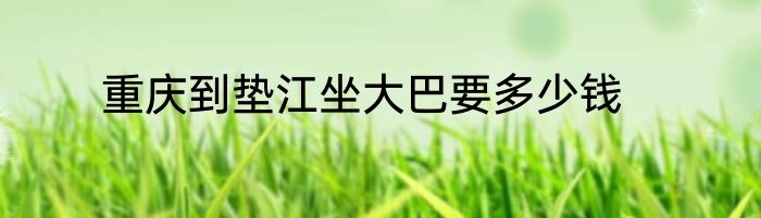 重庆到垫江坐大巴要多少钱