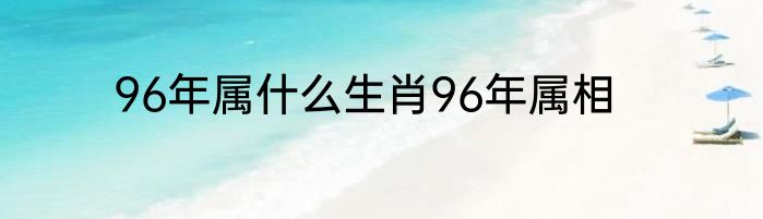96年属什么生肖96年属相