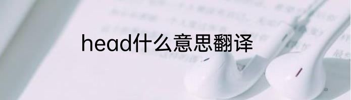 head什么意思翻译