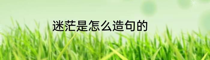 迷茫是怎么造句的
