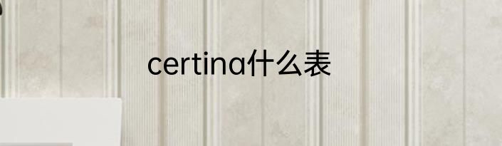 certina什么表