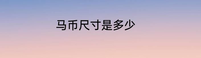 马币尺寸是多少