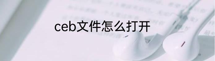 ceb文件怎么打开