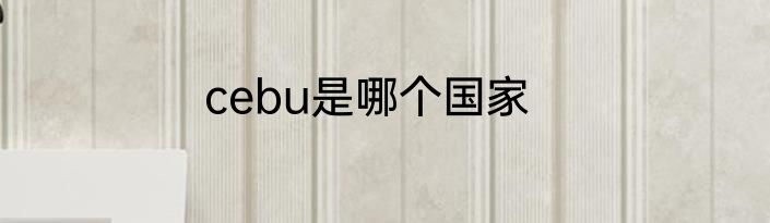 cebu是哪个国家