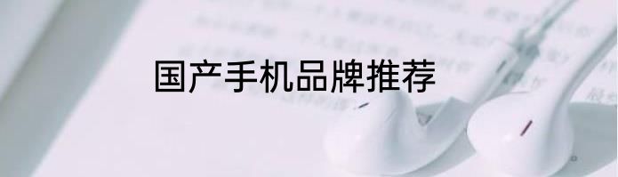 国产手机品牌推荐