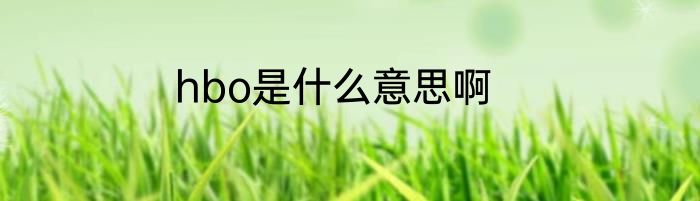 hbo是什么意思啊