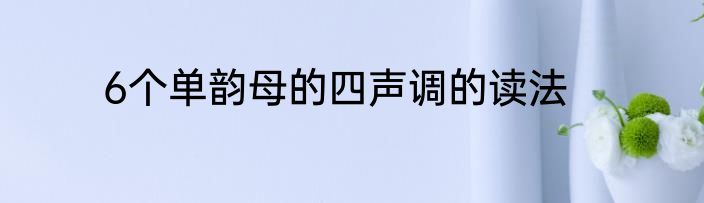 6个单韵母的四声调的读法