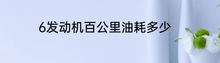 6发动机百公里油耗多少