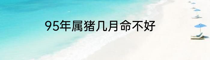 95年属猪几月命不好