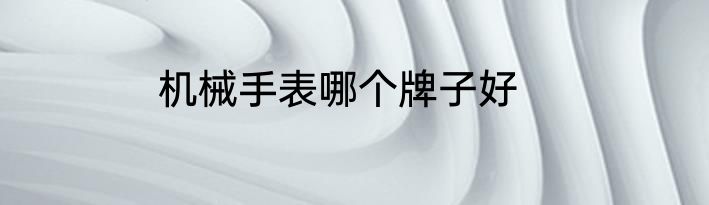 机械手表哪个牌子好