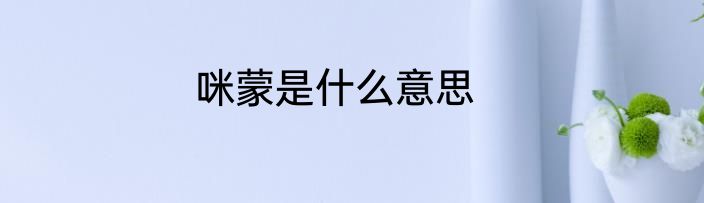 咪蒙是什么意思