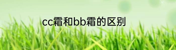 cc霜和bb霜的区别