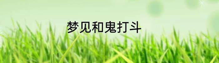梦见和鬼打斗