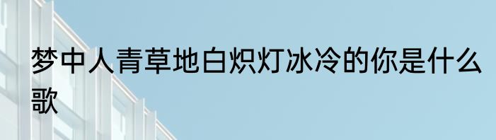 梦中人青草地白炽灯冰冷的你是什么歌