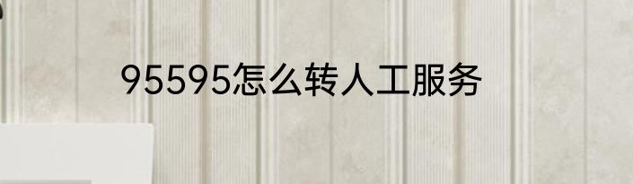 95595怎么转人工服务