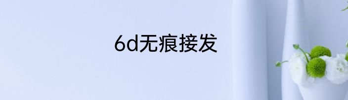 6d无痕接发