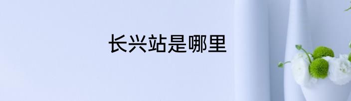 长兴站是哪里