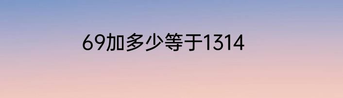 69加多少等于1314
