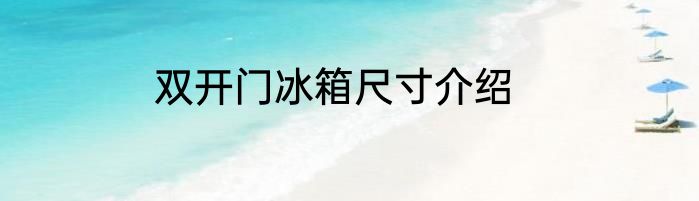 双开门冰箱尺寸介绍