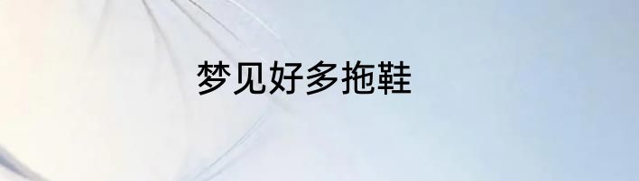 梦见好多拖鞋