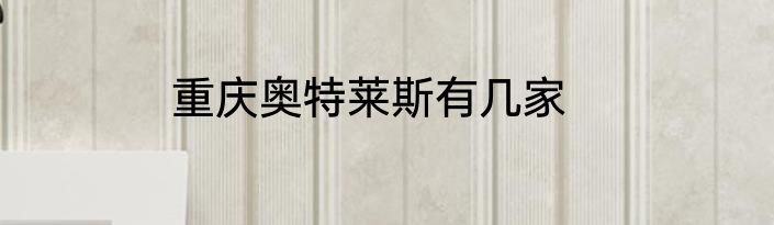 重庆奥特莱斯有几家