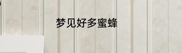 梦见好多蜜蜂