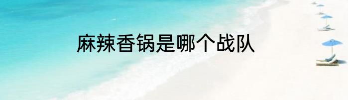 麻辣香锅是哪个战队