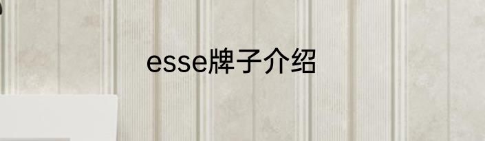 esse牌子介绍