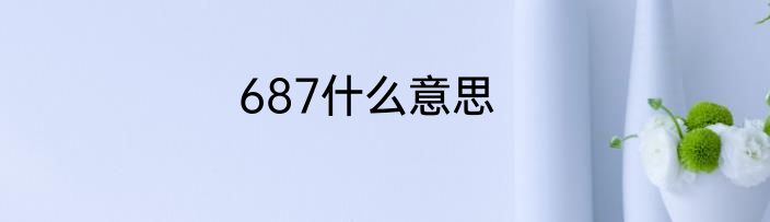 687什么意思