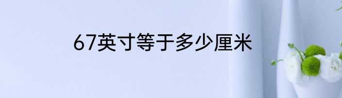 67英寸等于多少厘米