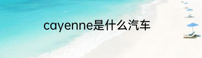 cayenne是什么汽车