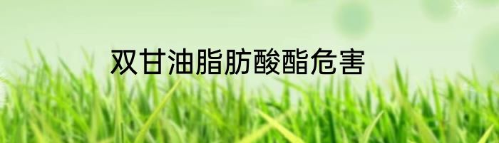 双甘油脂肪酸酯危害