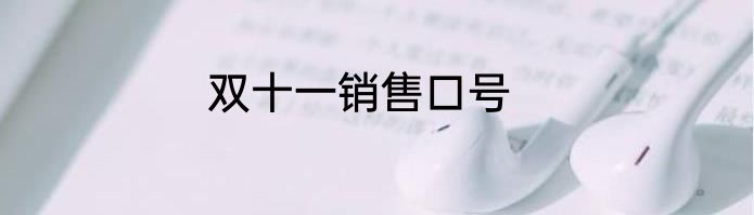 双十一销售口号