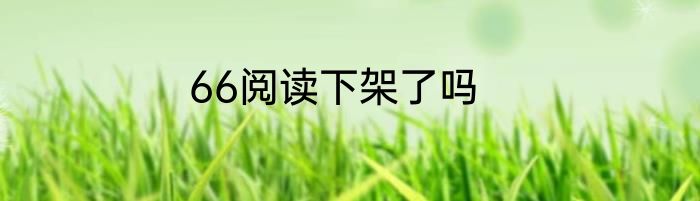66阅读下架了吗