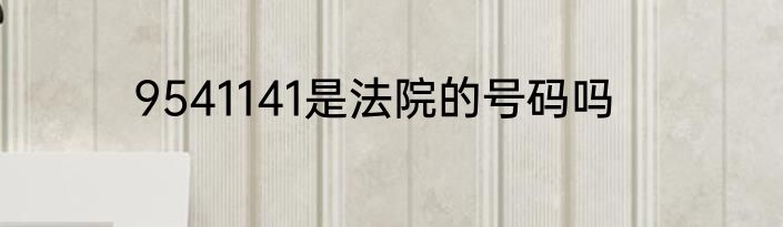9541141是法院的号码吗