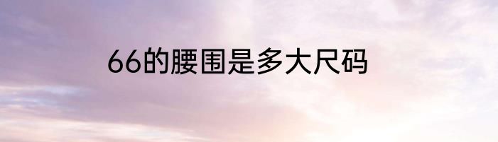 66的腰围是多大尺码