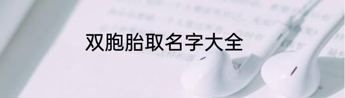 双胞胎取名字大全