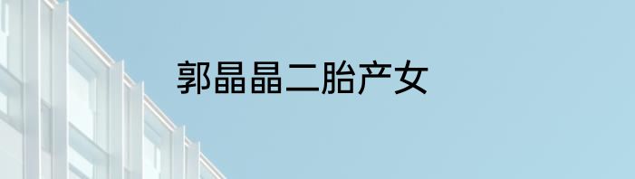 郭晶晶二胎产女