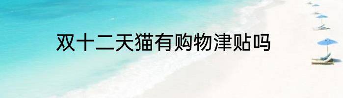 双十二天猫有购物津贴吗