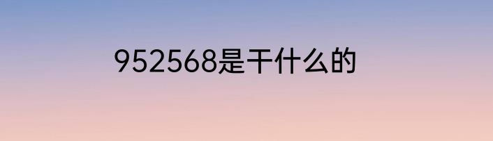 952568是干什么的