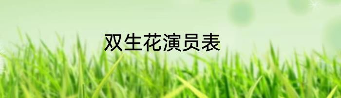 双生花演员表
