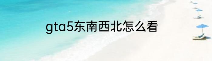 gta5东南西北怎么看