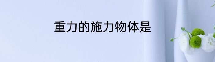 重力的施力物体是