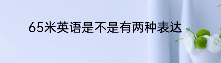 65米英语是不是有两种表达