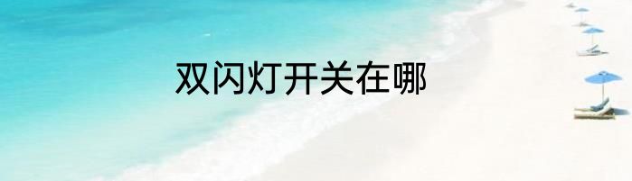 双闪灯开关在哪